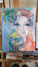 Load image into Gallery viewer, Original painting "Seeking To Be Born", oil on canvas, 14" x 18"