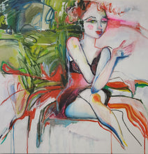 Load image into Gallery viewer, Original painting "Tell Every Place I am Dreaming Of", oil on canvas, 24" x 24"