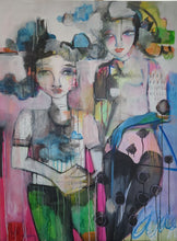 Load image into Gallery viewer, Original painting "Cloud Petals and Atmospheric Love Letters", oil on canvas, 30" x 40"