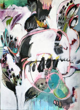 Load image into Gallery viewer, Original painting "Welcoming Expanded Consciousness", mixed media on canvas, 30" x 40"