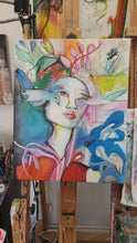 Load image into Gallery viewer, Original painting "Hunter of Mysteries", oil on canvas, 16" x 20"