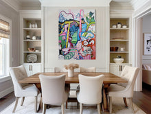Load image into Gallery viewer, Original painting "Figure 8's" mixed media on canvas, 36" x 48"
