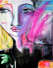 Load image into Gallery viewer, Original painting "Calligraphy" oil on canvas, 12" x 14"