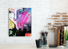 Load image into Gallery viewer, Original painting "Calligraphy" oil on canvas, 12" x 14"