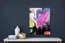 Load image into Gallery viewer, Original painting "Calligraphy" oil on canvas, 12" x 14"