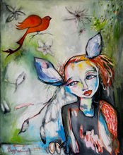 Load image into Gallery viewer, Original painting "Celestial Ecosystems", oil on canvas, 16" x 20"
