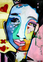 Load image into Gallery viewer, Original painting "Chicken Scratch" oil on metal, 10" x 14"