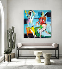 Load image into Gallery viewer, Original painting "Crossing Over" oil on canvas, 48" x 48"