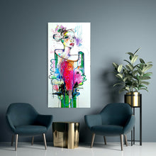 Load image into Gallery viewer, Original painting "Divine Frequency", oil on canvas, 24" x 48"