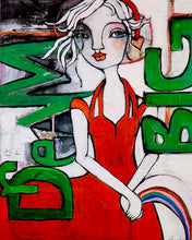 Load image into Gallery viewer, Original painting "Dream Big" oil on Birch, 8" x 10"