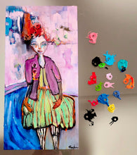 Load image into Gallery viewer, Original painting "Field of Endeavors", oil on birch panel, 6" x 12"