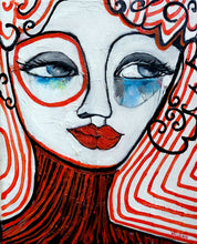 Load image into Gallery viewer, Original painting "Mrs. Los Angeles" oil on canvas, 8" x 10"