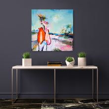 Load image into Gallery viewer, Original painting "Of Twenty", oil on birch panel, 18" x 18"