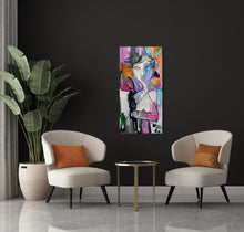 Load image into Gallery viewer, Original painting "The Gods Within", oil on canvas, 18" x 36"