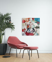 Load image into Gallery viewer, Original Painting, "Thirsty for Flowers", mixed media on canvas, 20" x 20"