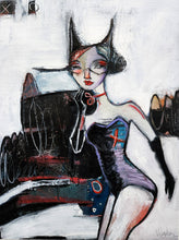 Load image into Gallery viewer, Original painting "X or O", oil on birch, 12" x 16"