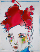 Load image into Gallery viewer, Original Painting, "Reverie Pom Poms", oil on canvas, 22" x 28"