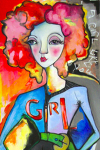 Printed Art Card, "A Girl Like You", 4"x 6" x 1.0 mm thick substrate paper, Collectible, Frameable