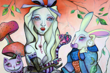 Load image into Gallery viewer, Printed Art Card, "Alice", 4"x 6" x 1.0 mm thick substrate paper, Collectible, Frameable