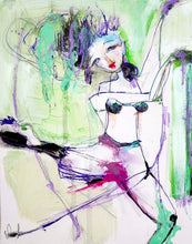 Load image into Gallery viewer, Original painting "An Empty Playhouse" oil on birch panel, 8" x 10"