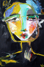 Load image into Gallery viewer, Printed Art Card, "Artist Block", 4"x 6" x 1.0 mm thick substrate paper, Collectible, Frameable