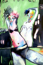 Load image into Gallery viewer, Printed Art Card, "Behind The Skirt", 4"x 6" x 1.0 mm thick substrate paper, Collectible, Frameable