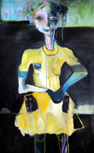 Load image into Gallery viewer, Original painting "Beyond My Pocket", oil on canvas, 30" x 48"