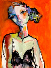 Load image into Gallery viewer, Original painting "Bringing Down The Heavens", oil on canvas, 12" x 36"