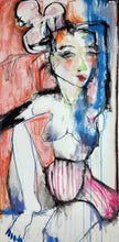 Load image into Gallery viewer, Original painting "Calling Card of Intention", oil on canvas, 15" x 30"