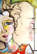 Load image into Gallery viewer, Printed Art Card, "Chasing The Line", 4"x 6" x 1.0 mm thick substrate paper, Collectible, Frameable