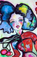 Load image into Gallery viewer, Printed Art Card, "Cherry Blossom", 4"x 6" x 1.0 mm thick substrate paper, Collectible, Frameable