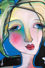 Load image into Gallery viewer, Printed Art Card, "Consuming The Blue", 4"x 6" x 1.0 mm thick substrate paper, Collectible, Frameable