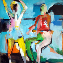 Load image into Gallery viewer, Original painting "Crossing Over" oil on canvas, 48" x 48"