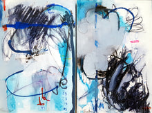 Load image into Gallery viewer, Original painting "Cumulus Intersection" two oil on birch panels, 4" x 6" each