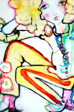 Load image into Gallery viewer, Printed Art Card, "Disco Inferno", 4"x 6" x 1.0 mm thick substrate paper, Collectible, Frameable