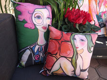 Load image into Gallery viewer, Copy of Artful Pillow, home accent, 16" x 16", "Flash Point"