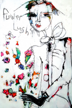 Load image into Gallery viewer, Printed Art Card 'Flower Lush", 4"x 6" x 1.0 mm thick substrate paper, Collectible, Frameable