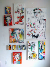 Load image into Gallery viewer, Original painting "Flower Lush", oil on birch panel, 24" x 36"