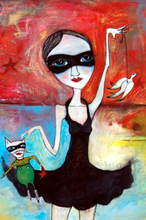 Load image into Gallery viewer, Printed Art Card, "Grace Brings Her Friends to the Ballet", 4"x 6" x 1.0 mm thick substrate paper, Collectible, Frameable