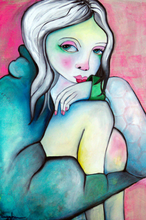 Load image into Gallery viewer, Printed Art Card, "Frailty Of Evolution ", 4"x 6" x 1.0 mm thick substrate paper, Collectible, Frameable