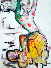 Load image into Gallery viewer, Original Painting, "The Mesmerizing Of High Society", oil on birch panel, 12" x 24"