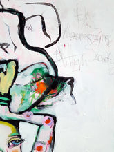 Load image into Gallery viewer, Original Painting, "The Mesmerizing Of High Society", oil on birch panel, 12" x 24"