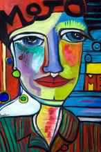 Load image into Gallery viewer, Printed Art Card, "Mr. Mojo", 4"x 6" x 1.0 mm thick substrate paper, Collectible, Frameable