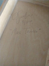 Load image into Gallery viewer, Original painting "Mrs. Trouble", oil on birch panel, 6" x 12"