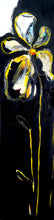 Load image into Gallery viewer, Original painting "Noir in Yellow", oil on birch panel, 6" x 24"
