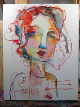 Load image into Gallery viewer, Original painting "Of This Artist", oil on birch panel, 11" x 14"