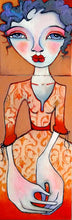 Load image into Gallery viewer, Original painting "Only A Piece of Me", oil on birch panel, 6" x 18"