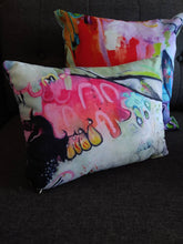 Load image into Gallery viewer, Artful Pillow, home accent, 12" x 16" lumbar, "Hard U Turn", Free Shipping