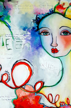 Load image into Gallery viewer, Printed Art Card, "Queen", 4"x 6" x 1.0 mm thick substrate paper, Collectible, Frameable