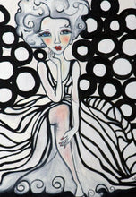Load image into Gallery viewer, Printed Art Card, "Queen Of Vinyl", 4"x 6" 1.0 mm thick substrate paper, Collectible, Frameable
